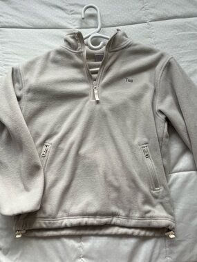 TNA Cream Quarter zip sweater